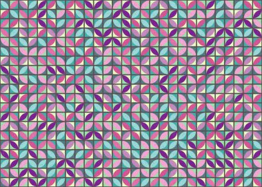 Soyut Geometrik Desen üretken hesaplama sanatı çizimi