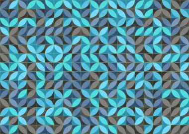 Soyut Geometrik Desen üretken hesaplama sanatı çizimi