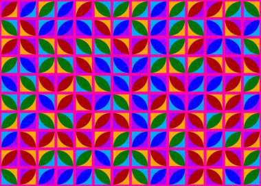 Soyut Geometrik Desen üretken hesaplama sanatı çizimi