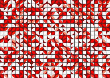 Soyut Geometrik Desen üretken hesaplama sanatı çizimi