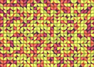 Soyut Geometrik Desen üretken hesaplama sanatı çizimi