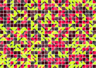 Soyut Geometrik Desen üretken hesaplama sanatı çizimi