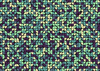 Soyut Geometrik Desen üretken hesaplama sanatı çizimi