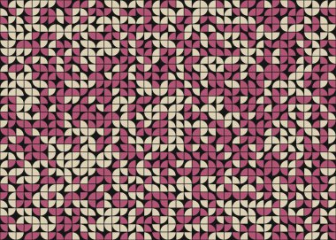 Soyut Geometrik Desen üretken hesaplama sanatı çizimi