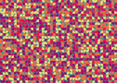 Soyut Geometrik Desen üretken hesaplama sanatı çizimi