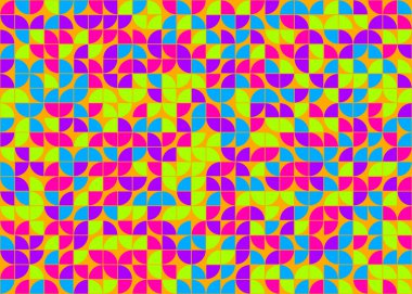 Soyut Geometrik Desen üretken hesaplama sanatı çizimi