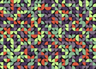 Soyut Geometrik Desen üretken hesaplama sanatı çizimi