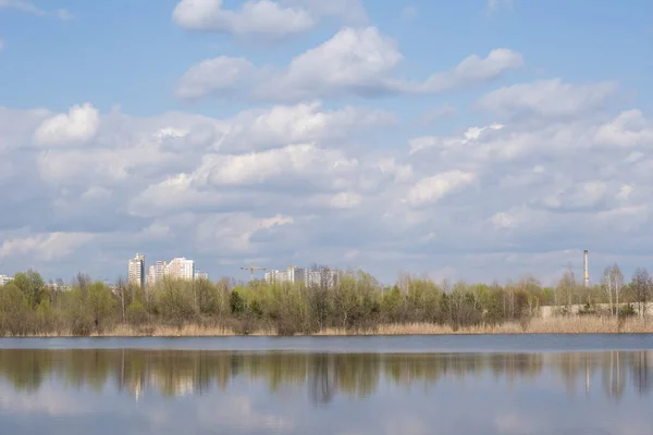 Ucraina Kiev Aprile 2021 Eco Park Osokorky Vista Sul Paesaggio — Foto Stock