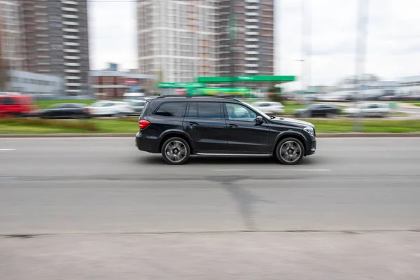 Ukraine Kyiv April 2021 Black Mercedes Benz Gls Klasse Car — Stock Photo, Image