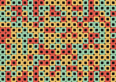 Soyut Geometrik Desen üretken hesaplama sanatı çizimi