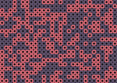 Soyut Geometrik Desen üretken hesaplama sanatı çizimi