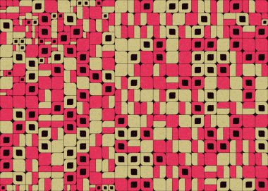 Soyut Geometrik Desen üretken hesaplama sanatı çizimi