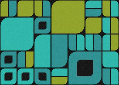 Soyut Geometrik Desen üretken hesaplama sanatı çizimi