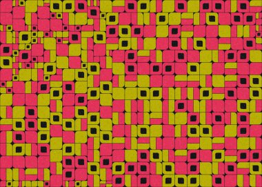 Soyut Geometrik Desen üretken hesaplama sanatı çizimi