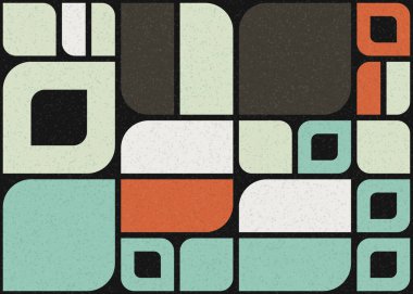 Soyut Geometrik Desen üretken hesaplama sanatı çizimi