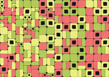 Soyut Geometrik Desen üretken hesaplama sanatı çizimi