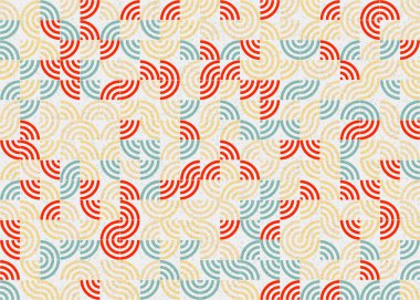 Soyut Geometrik Desen üretken hesaplama sanatı çizimi