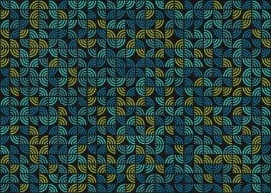 Soyut Geometrik Desen üretken hesaplama sanatı çizimi