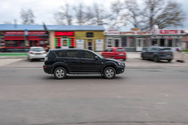 Ukrajina Kyjev Dubna 2021 Černý Toyota Land Cruiser Prado Auto — Stock fotografie