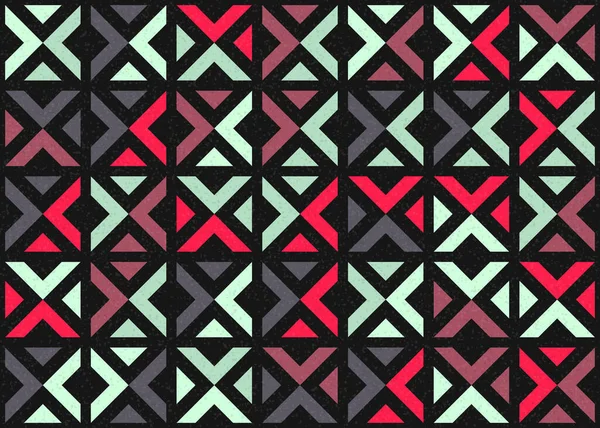 几何图形生成计算艺术图解 瓷砖彩色件的仿制 — 图库矢量图片