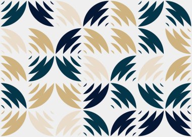 Soyut geometrik desen üretken hesaplama sanatı illüstrasyonu, fayans renk parçalarının taklidi