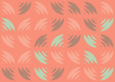 Soyut geometrik desen üretken hesaplama sanatı illüstrasyonu, fayans renk parçalarının taklidi