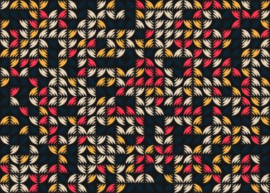 Soyut Geometrik Desen üretken hesaplama sanatı çizimi