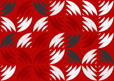 Soyut geometrik desen üretken hesaplama sanatı illüstrasyonu, fayans renk parçalarının taklidi