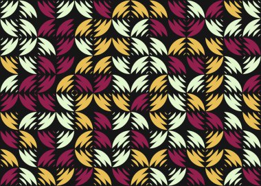 Soyut Geometrik Desen üretken hesaplama sanatı çizimi