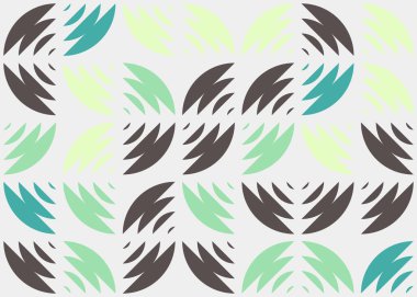 Soyut geometrik desen üretken hesaplama sanatı illüstrasyonu, fayans renk parçalarının taklidi