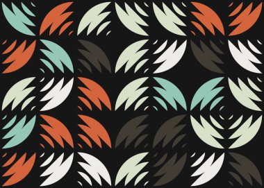 Soyut Geometrik Desen üretken hesaplama sanatı çizimi