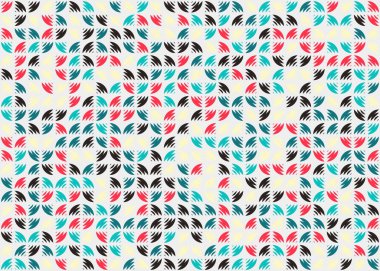 Soyut Geometrik Desen üretken hesaplama sanatı çizimi