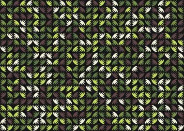 Soyut geometrik desen üretken hesaplama sanatı illüstrasyonu, fayans renk parçalarının taklidi