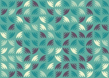 Soyut geometrik desen üretken hesaplama sanatı illüstrasyonu, fayans renk parçalarının taklidi