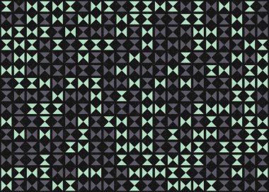 Soyut geometrik desen üretken hesaplama sanatı illüstrasyonu, fayans renk parçalarının taklidi