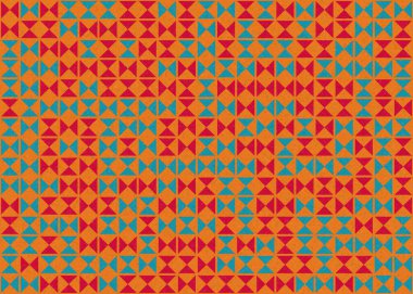 Soyut geometrik desen üretken hesaplama sanatı illüstrasyonu, fayans renk parçalarının taklidi