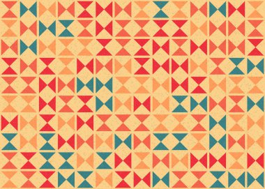 Soyut geometrik desen üretken hesaplama sanatı illüstrasyonu, fayans renk parçalarının taklidi