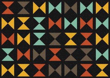 Soyut geometrik desen üretken hesaplama sanatı illüstrasyonu, fayans renk parçalarının taklidi