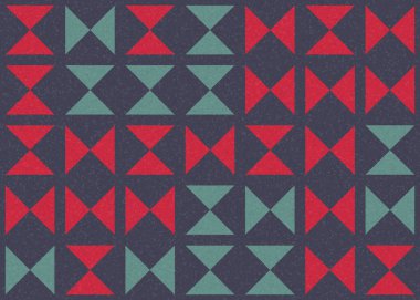 Soyut geometrik desen üretken hesaplama sanatı illüstrasyonu, fayans renk parçalarının taklidi