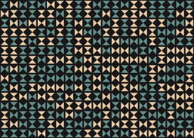 Soyut geometrik desen üretken hesaplama sanatı illüstrasyonu, fayans renk parçalarının taklidi