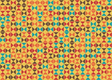 Soyut geometrik desen üretken hesaplama sanatı illüstrasyonu, fayans renk parçalarının taklidi