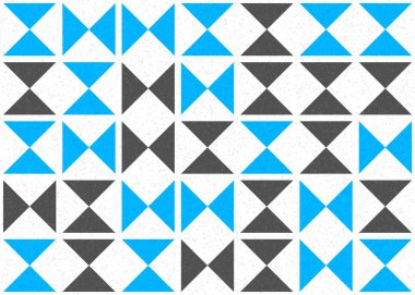 Soyut geometrik desen üretken hesaplama sanatı illüstrasyonu, fayans renk parçalarının taklidi