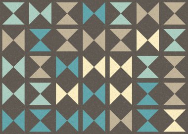 Soyut geometrik desen üretken hesaplama sanatı illüstrasyonu, fayans renk parçalarının taklidi