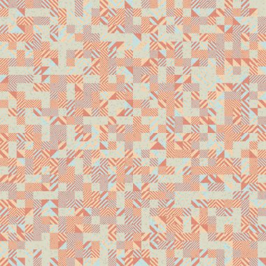 Soyut geometrik desen üretken hesaplama sanatı illüstrasyonu, fayans renk parçalarının taklidi