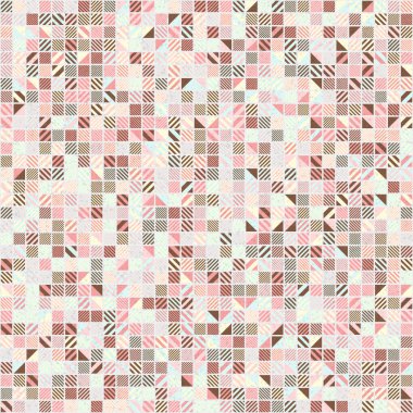 Soyut geometrik desen üretken hesaplama sanatı illüstrasyonu, fayans renk parçalarının taklidi