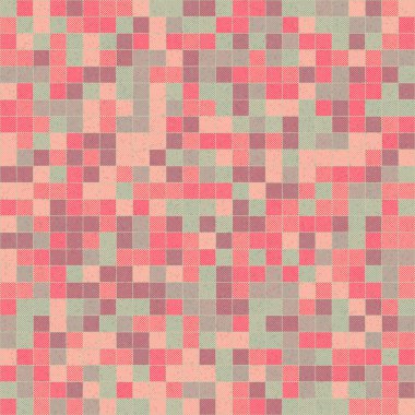 Soyut geometrik desen üretken hesaplama sanatı illüstrasyonu, fayans renk parçalarının taklidi