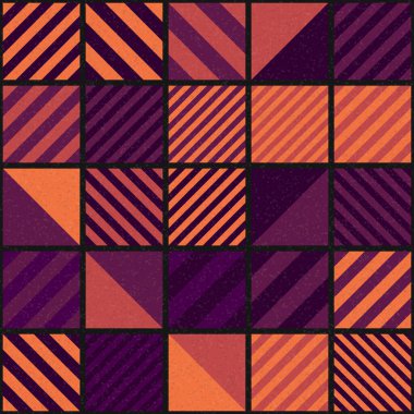 Soyut geometrik desen üretken hesaplama sanatı illüstrasyonu, fayans renk parçalarının taklidi