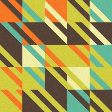 Soyut geometrik desen üretken hesaplama sanatı illüstrasyonu, fayans renk parçalarının taklidi