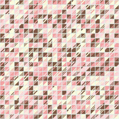 Soyut geometrik desen üretken hesaplama sanatı illüstrasyonu, fayans renk parçalarının taklidi