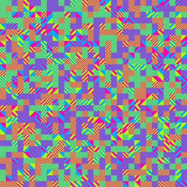 Soyut Geometrik Desen üretken hesaplama sanatı çizimi